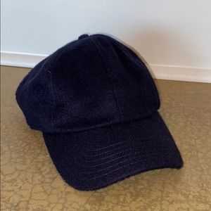 Orvis cashmere ball cap hat navy blue